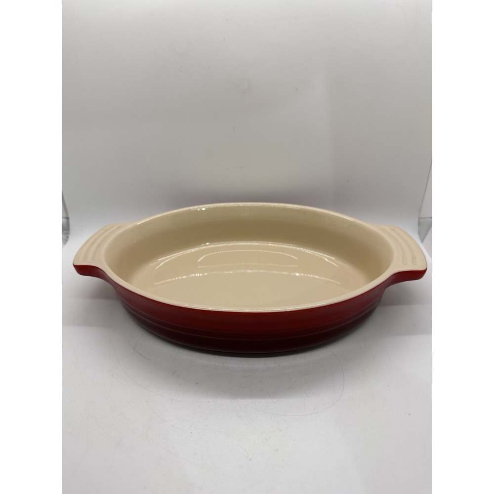Le Creuset Oval Stoneware Baker Cerise Red Casserole Baking Dish 11”